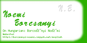 noemi borcsanyi business card